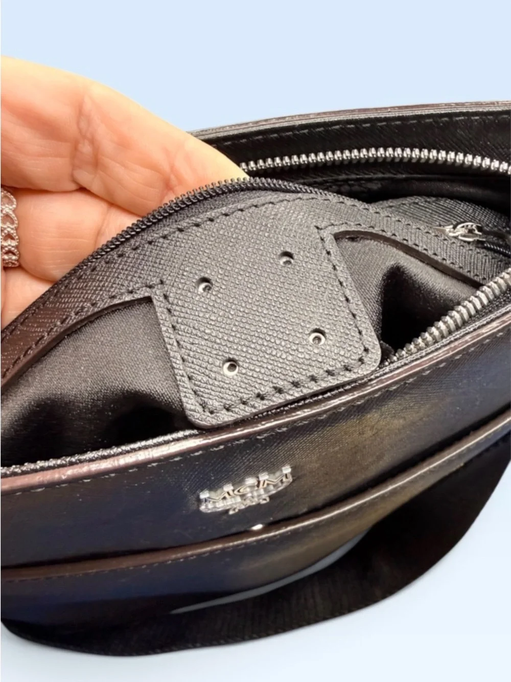 Authentic MCM Black Crossbody Messenger Bag
